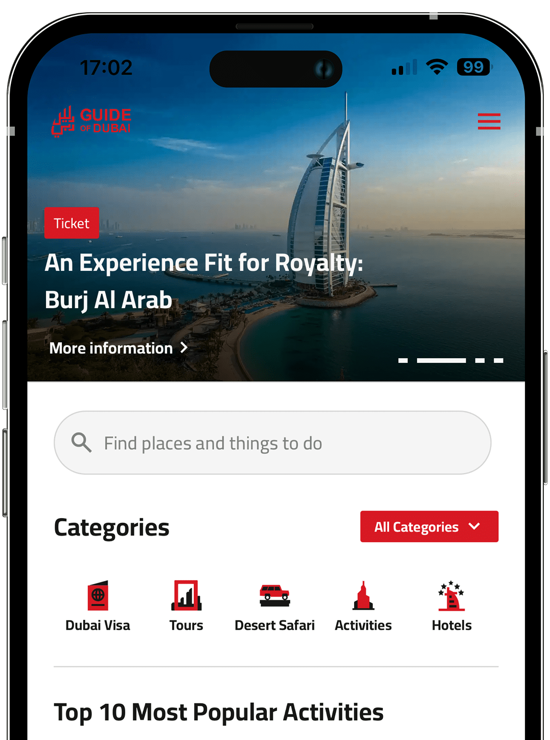 Guide of Dubai mobile app